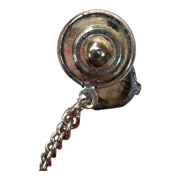 Vintage Real Deer Buck Stag Antler Tie Tack Pin With Chain Bar Fathers Dad Gift - Picture 3 of 4